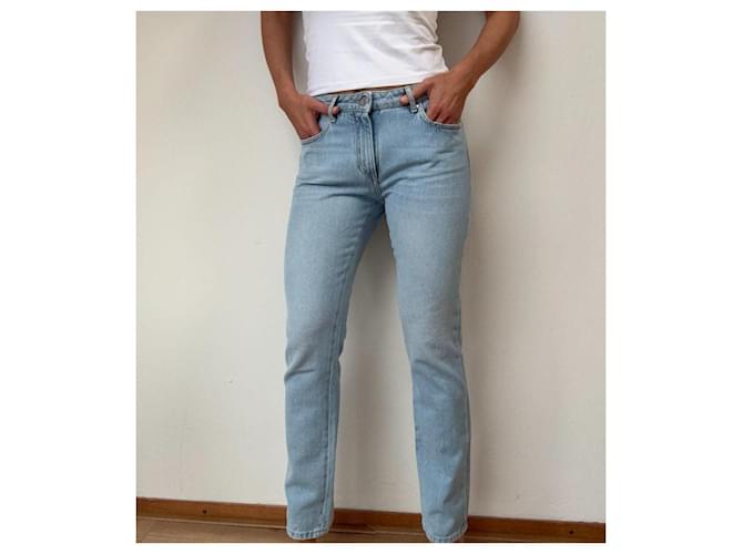 Jeans Msgm Azul Claro Algodão - vista 4