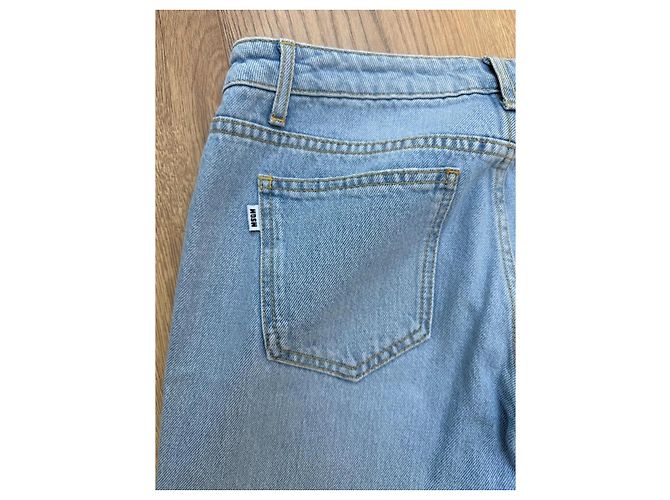 Jeans Msgm Azul Claro Algodão - vista 6