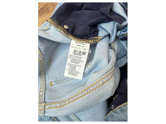 Jeans Msgm Azul Claro Algodão - vista 8