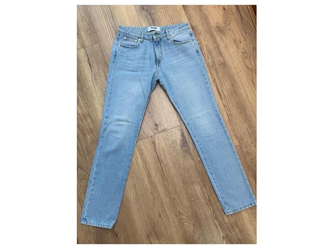 Jeans Msgm Azul Claro Algodão - vista 9