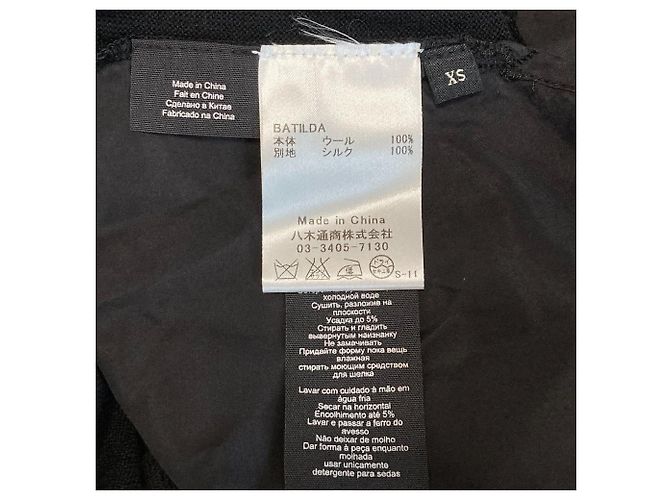 Autre Marque Top de punto de lana y seda BY MALENE BIRGER Negro - vista 5