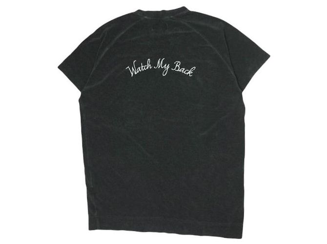 Autre Marque T-shirt in cotone Watch My Back Nero - vista 2