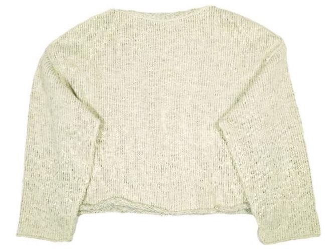 Autre Marque RBS Ray BEAMS Strickware mit Bootsausschnitt aus Slub-Mix Beige - Ansicht 2