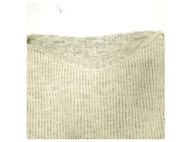 Autre Marque RBS Ray BEAMS Strickware mit Bootsausschnitt aus Slub-Mix Beige - Ansicht 4