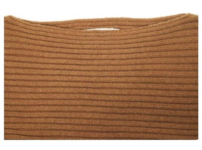Autre Marque CLANE BOAT NECK SHORT KNIT TOPS Wool Nylon Knit Top Brown Camel - view 7