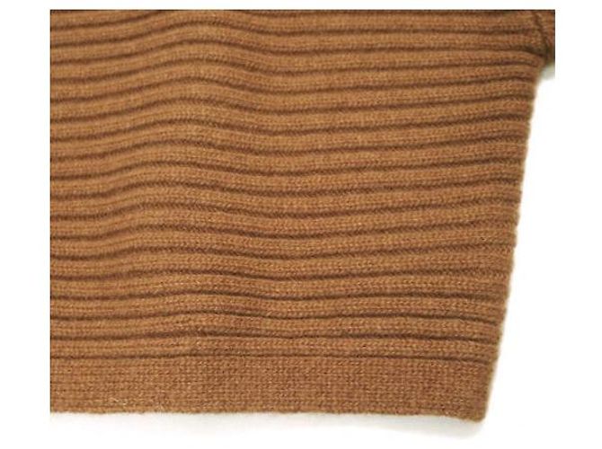 Autre Marque CLANE BOAT NECK SHORT KNIT TOPS Wool Nylon Knit Top Brown Camel - view 8