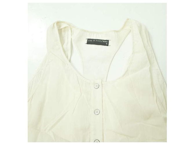 Autre Marque Camicia lunga senza maniche in lyocell rag & bone Beige - vista 4