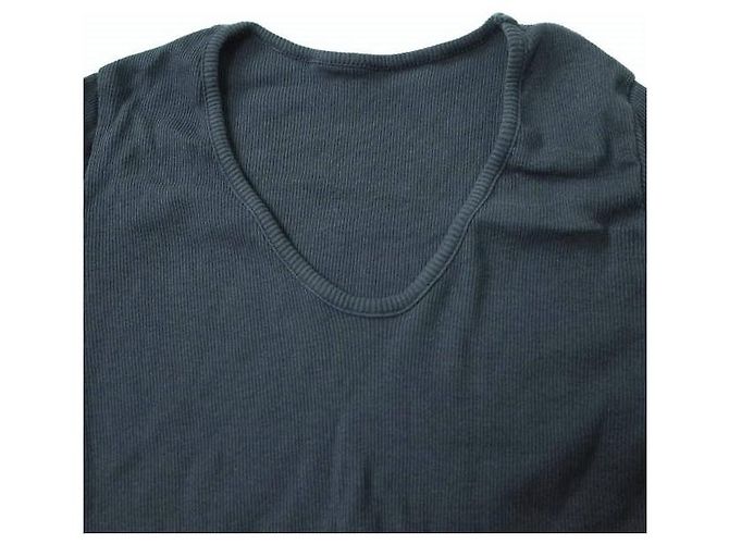 Autre Marque Camiseta de algodão com decote em V e canelada ADAM ET ROPE Azul Azul marinho - vista 3