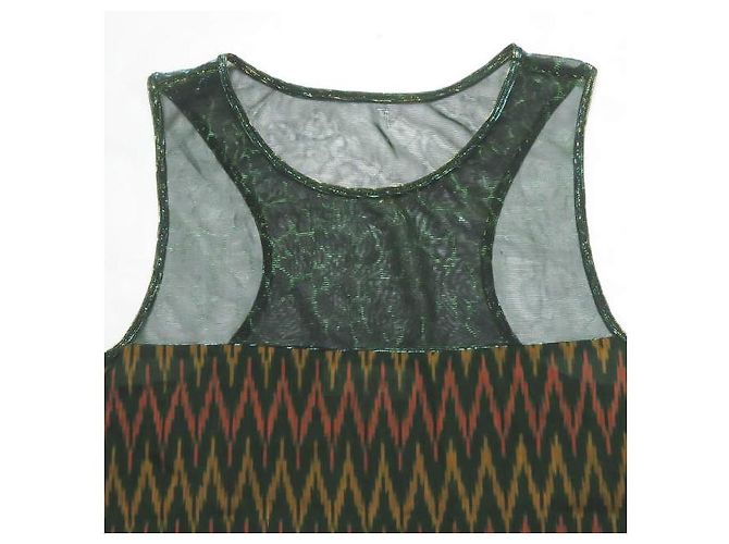 Autre Marque Vestido de algodón Mixed Media abacaxi Verde - vista 4