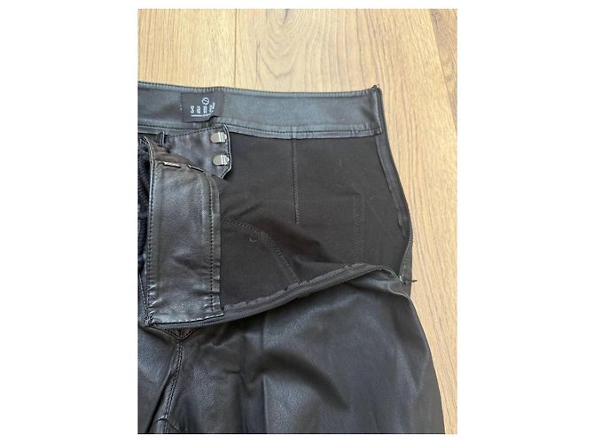 Autre Marque Leggings de cuero Sanna Negro - vista 6
