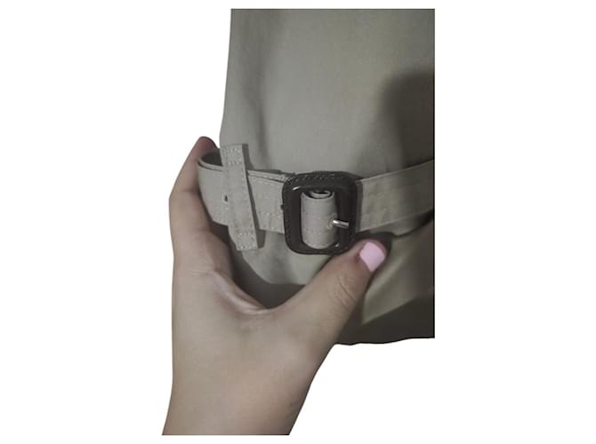 Impermeable Burberry Brit beige de algodón - vista 12