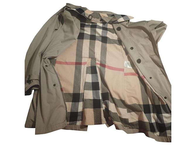 Impermeable Burberry Brit beige de algodón - vista 2