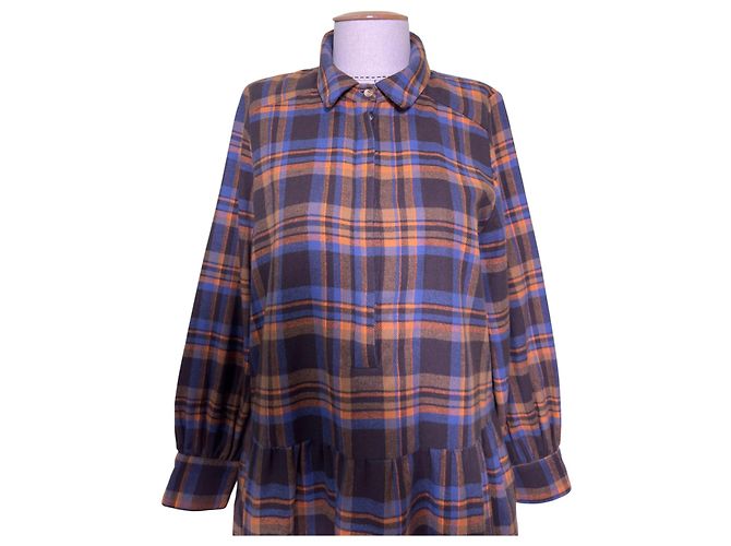 Autre Marque Vestido de algodón tartan Maria de la Orden Multicolor - vista 2