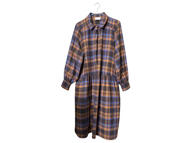 Autre Marque Vestido de algodón tartan Maria de la Orden Multicolor - vista 8