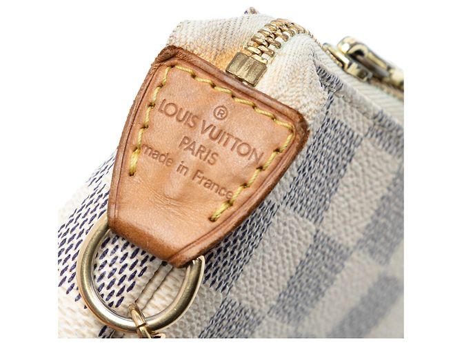 Mini Pochette Accessoires Damier Azur Bianco Louis Vuitton - vista 5