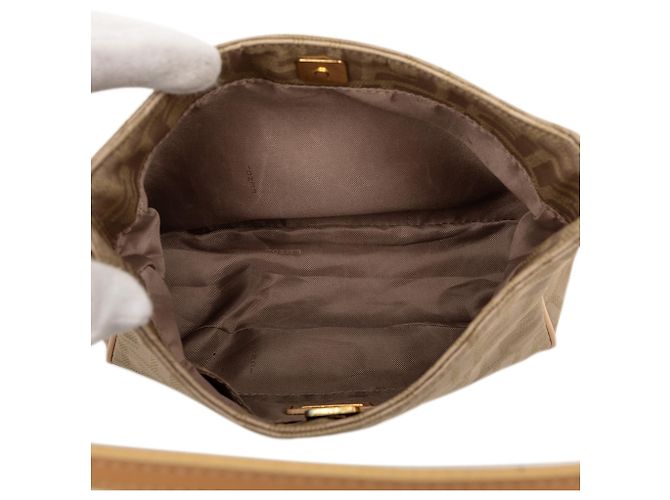 Fendi Braune Zucca Canvas Schultertasche Khaki - Ansicht 4