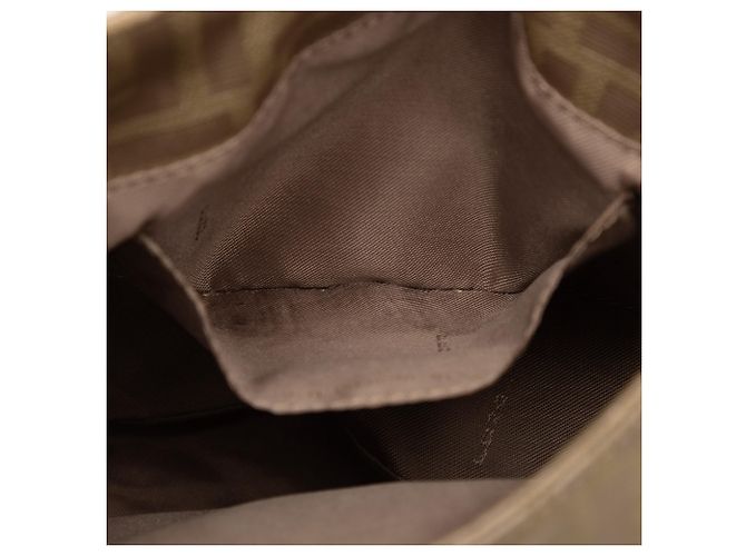 Fendi Braune Zucca Canvas Schultertasche Khaki - Ansicht 5