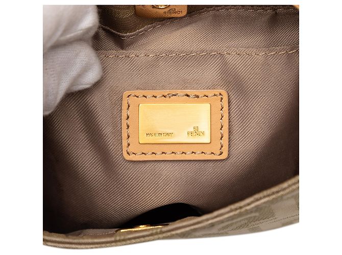 Fendi Braune Zucca Canvas Schultertasche Khaki - Ansicht 6