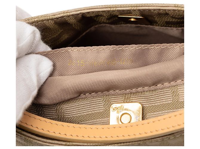 Fendi Braune Zucca Canvas Schultertasche Khaki - Ansicht 7