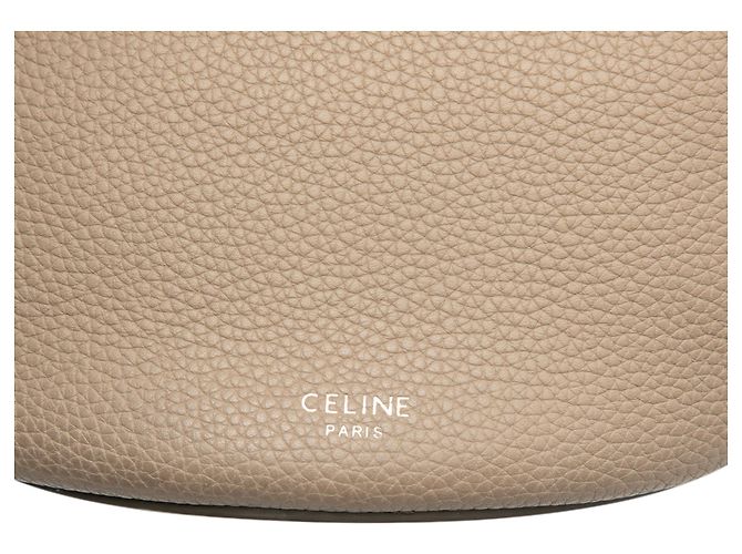 Céline Borsa grande a secchiello in pelle Nano beige di Celine - vista 5