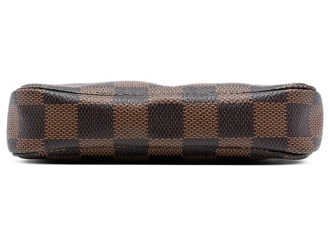 Mini Pochette Accessoires Damier Ebene Marrón Louis Vuitton Castaño - vista 3