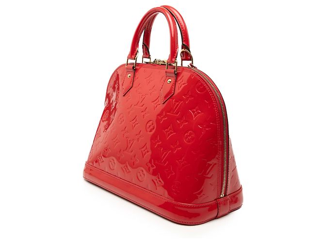 Louis Vuitton Alma PM in Vernis Monogram Rosso - vista 2