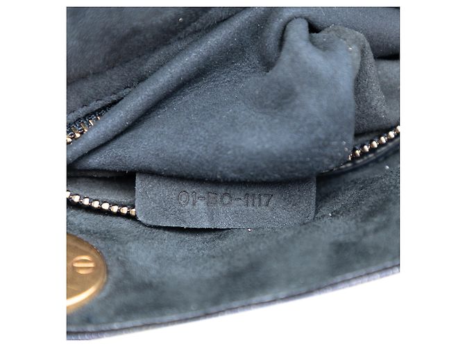 Dior Mini Denim Cannage Blu Studded Morbido Lady Dior Blu navy - vista 5