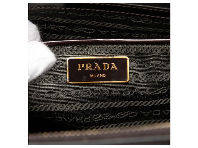Bolsa Galleria Double Zip em spazzolato roxo médio da Prada - vista 5