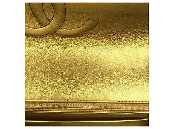 Borsa a mano in pelle di agnello dorata Chanel D'oro - vista 10
