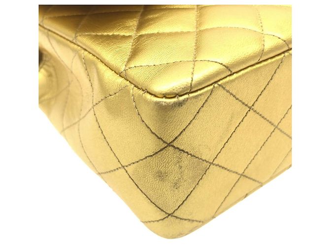 Borsa a mano in pelle di agnello dorata Chanel D'oro - vista 3