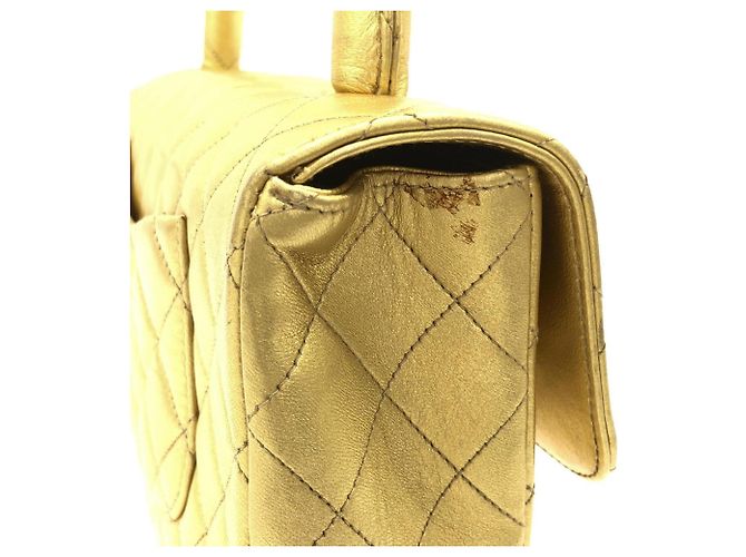 Borsa a mano in pelle di agnello dorata Chanel D'oro - vista 5
