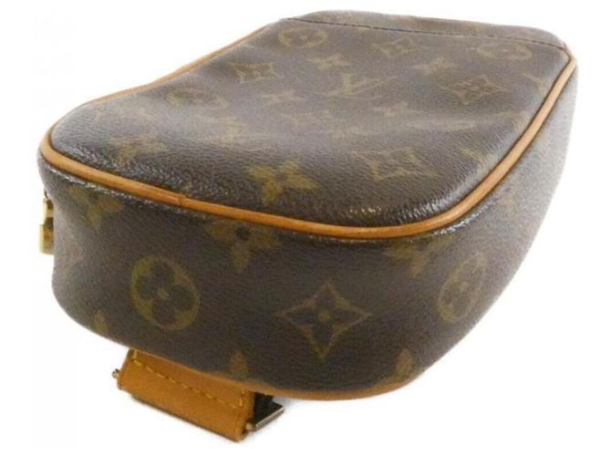 Borsa a Spalla Louis Vuitton Monogram Pochette Gange M51870 Marrone - vista 3