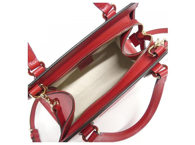 Bolsa Gucci SOHO em couro vermelho - vista 7