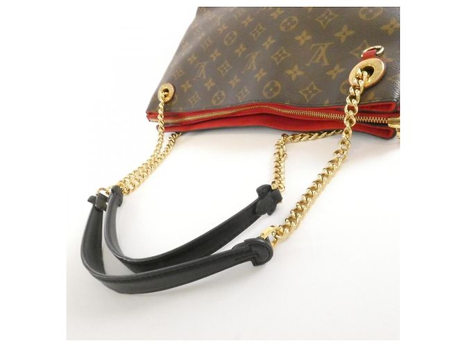 Borsa a Spalla Louis Vuitton Monogram Surenne MM M43773 Marrone Fuschia - vista 6