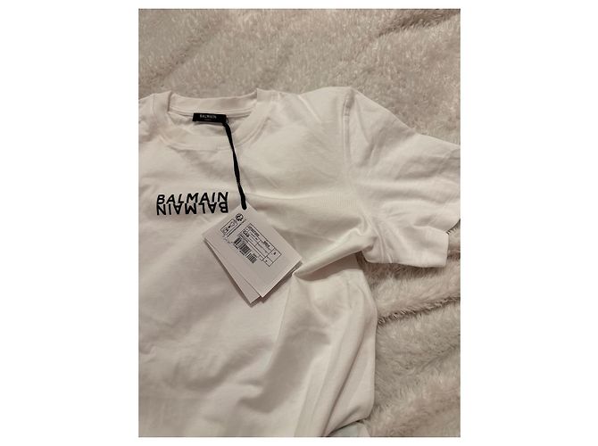 Camiseta blanca Balmain con logo Blanco - vista 4