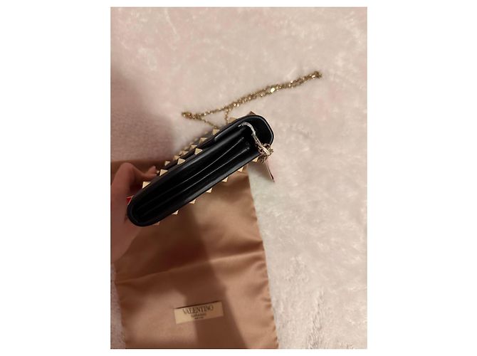 Borsa a tracolla Valentino Garavani Rockstud in pelle nera Nero - vista 4