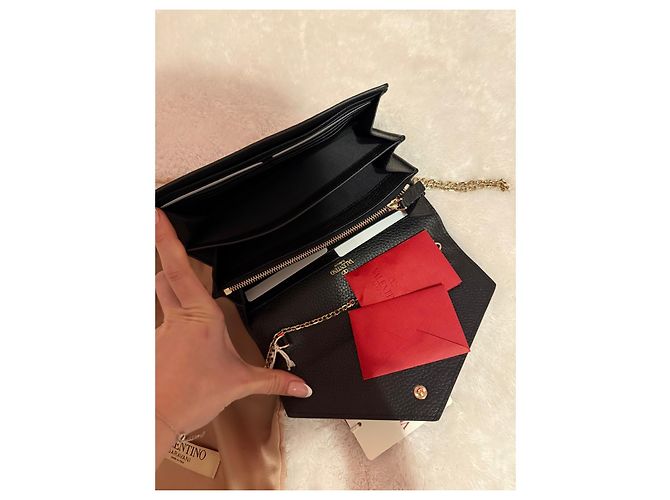 Borsa a tracolla Valentino Garavani Rockstud in pelle nera Nero - vista 6