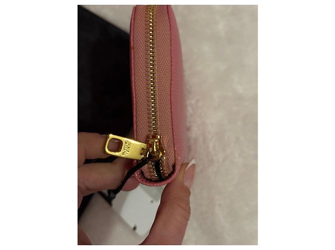 Cartera de cuero rosa Dolce & Gabbana - vista 3
