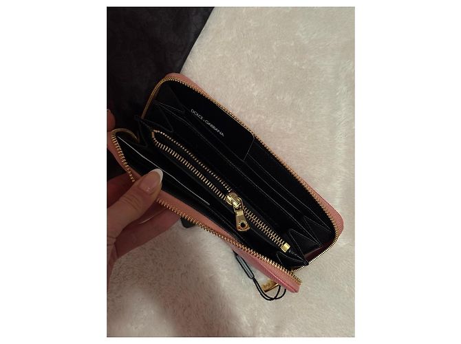 Cartera de cuero rosa Dolce & Gabbana - vista 4