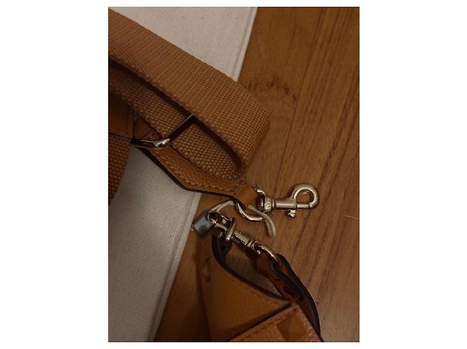 Borsa a spalla Valentino Garavani Rockstud in pelle Marrone - vista 10
