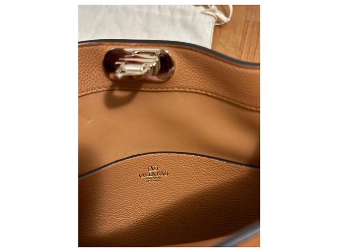 Borsa a spalla Valentino Garavani Rockstud in pelle Marrone - vista 11