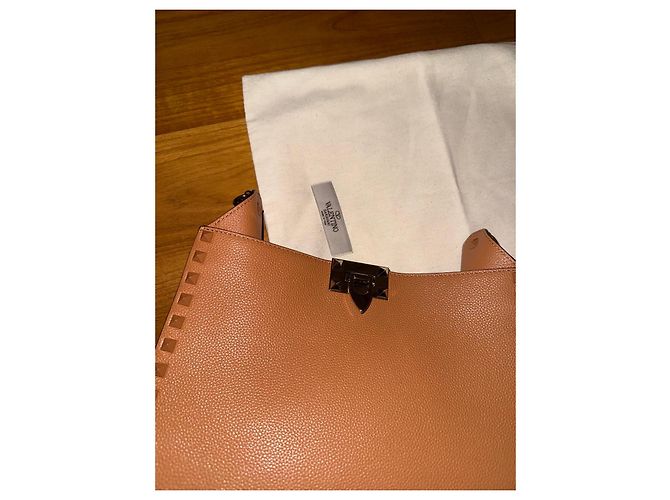 Borsa a spalla Valentino Garavani Rockstud in pelle Marrone - vista 5