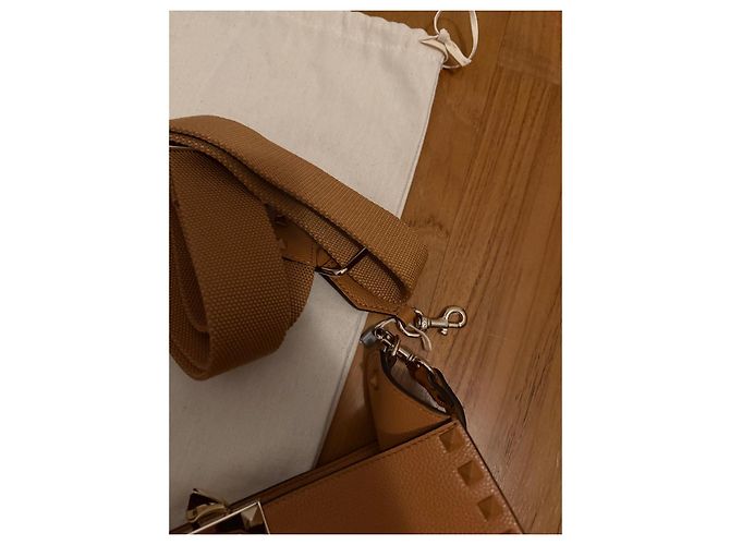 Borsa a spalla Valentino Garavani Rockstud in pelle Marrone - vista 9