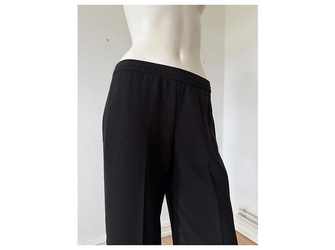 Calças de acetato e poliéster pretas Helmut Lang - vista 2