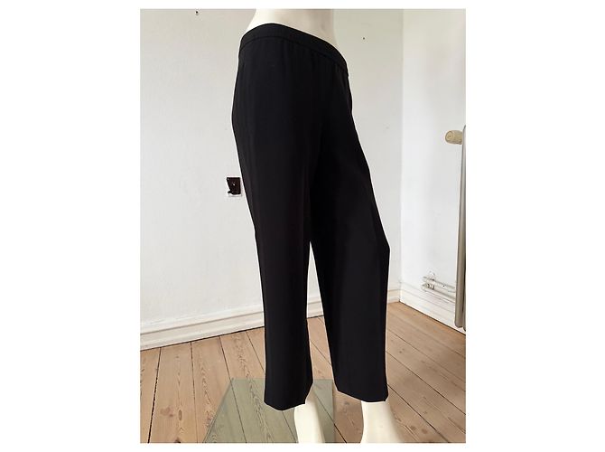 Calças de acetato e poliéster pretas Helmut Lang - vista 4