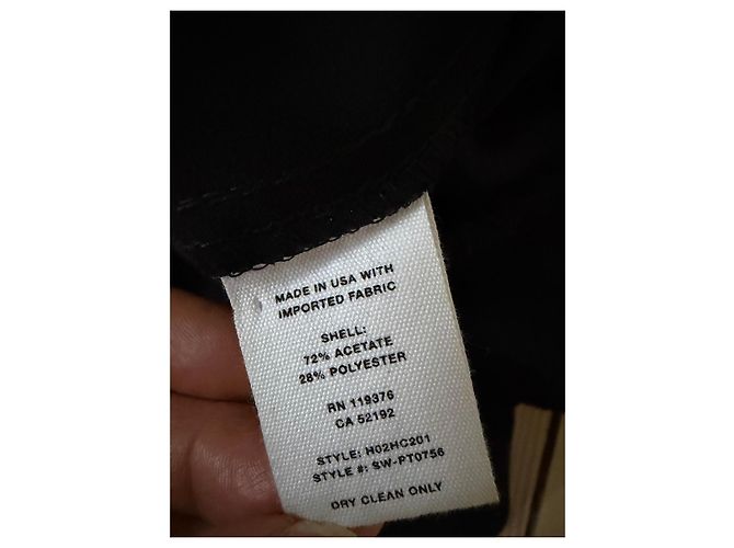 Calças de acetato e poliéster pretas Helmut Lang - vista 8