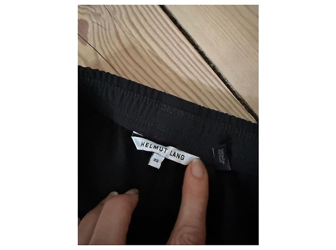 Calças de acetato e poliéster pretas Helmut Lang - vista 9