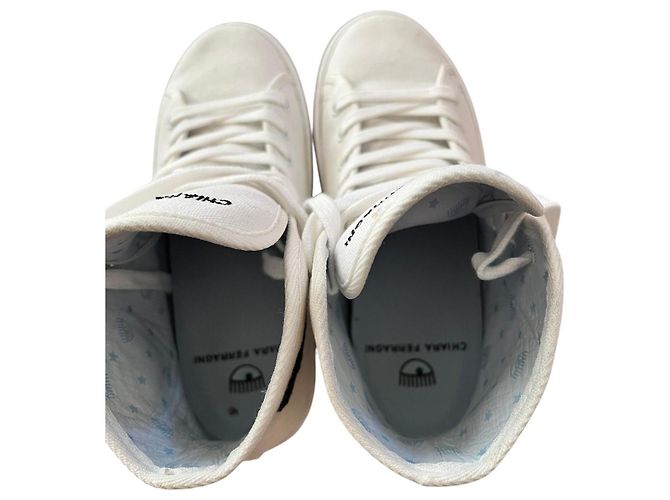 Baskets en coton blanches Chiara Ferragni EU37 - vue 7
