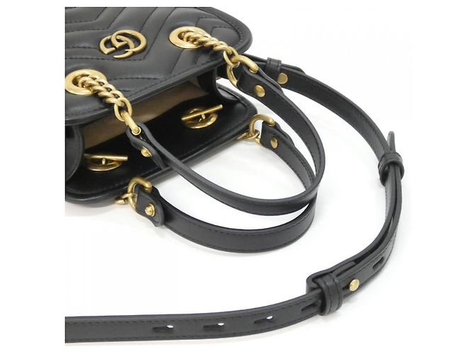 Borsa Gucci GG Marmont Nero - vista 7