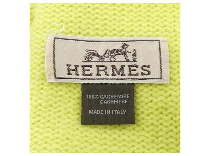Stola in cashmere verde Hermès - vista 3